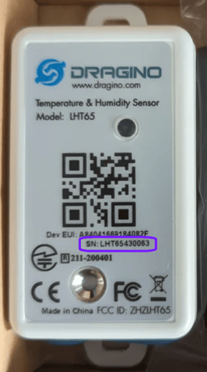 Outdoor sensor serial number