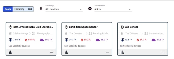 Sensors Cards Small